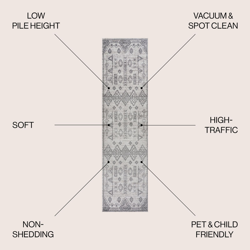 Idris Tribal Diamond Geometric Area Rug