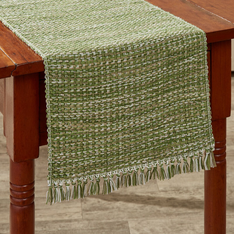 Park Designs Evergreen Basketweave Table Runner 13" X 36" image number 1