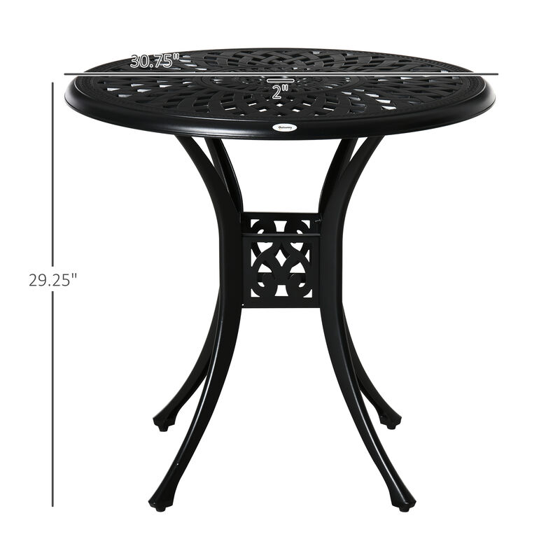 Hivvago 30 Inch Outdoor Bistro Table Round Patio Dining Table image number 2