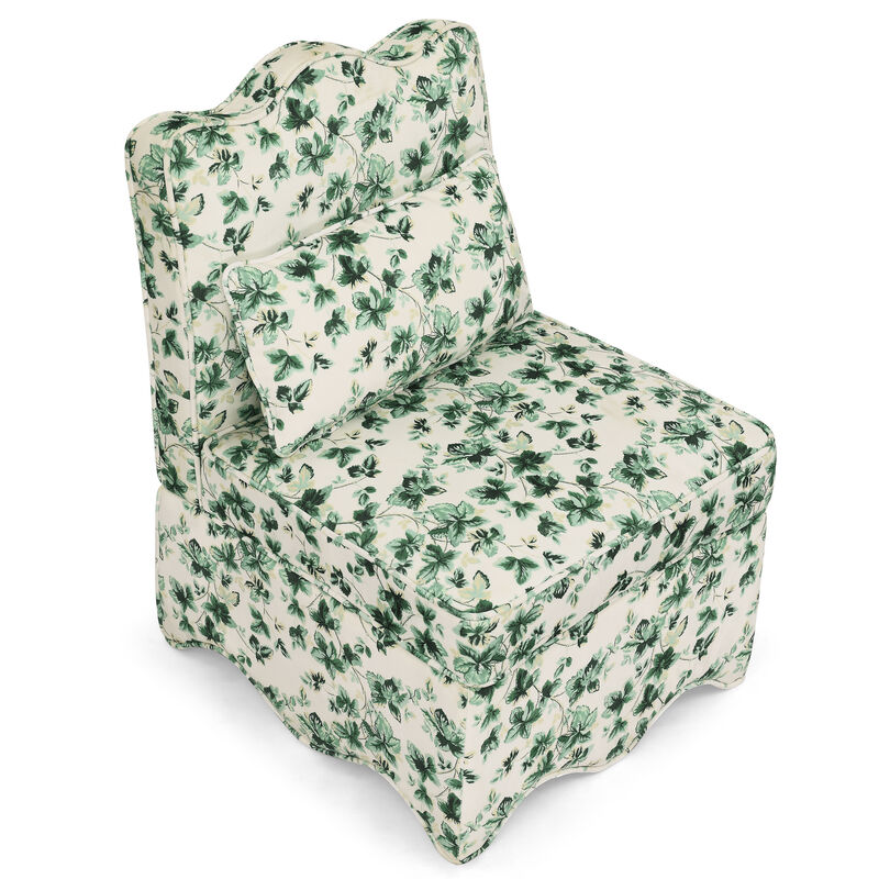 Merax Floral Dining Chair with Soft Seat Cushion and Backrest