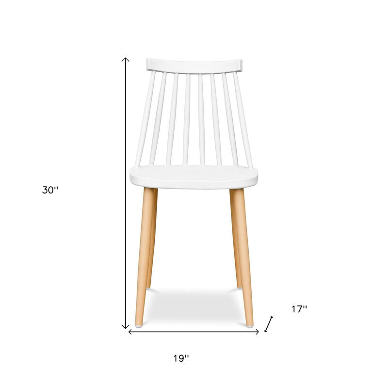 Windsor Back Dining Side Chair &ndash; Metal Base & Plastic Backrest