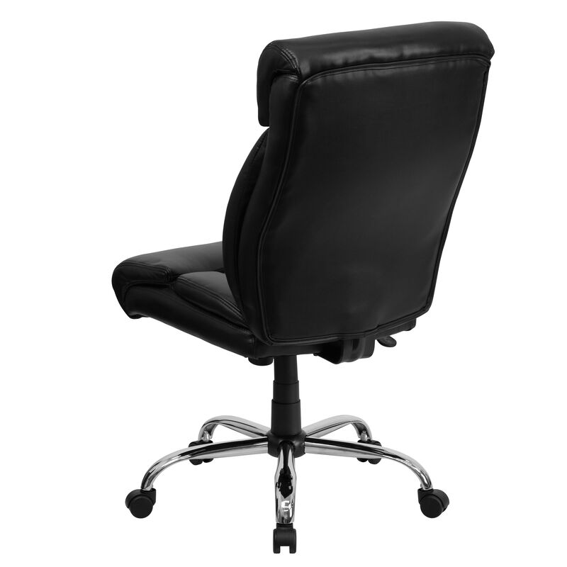 HERCULES Series Big & Tall 400 lb. Rated Black Fabric Executive Ergonomic Office Chair and Chrome Base image number 7
