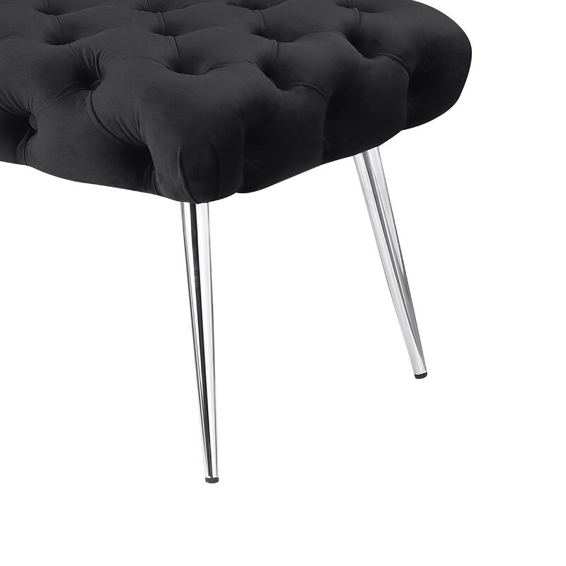 Lila Bench, Foam Seat, Button Tufted, Chrome Legs image number 5