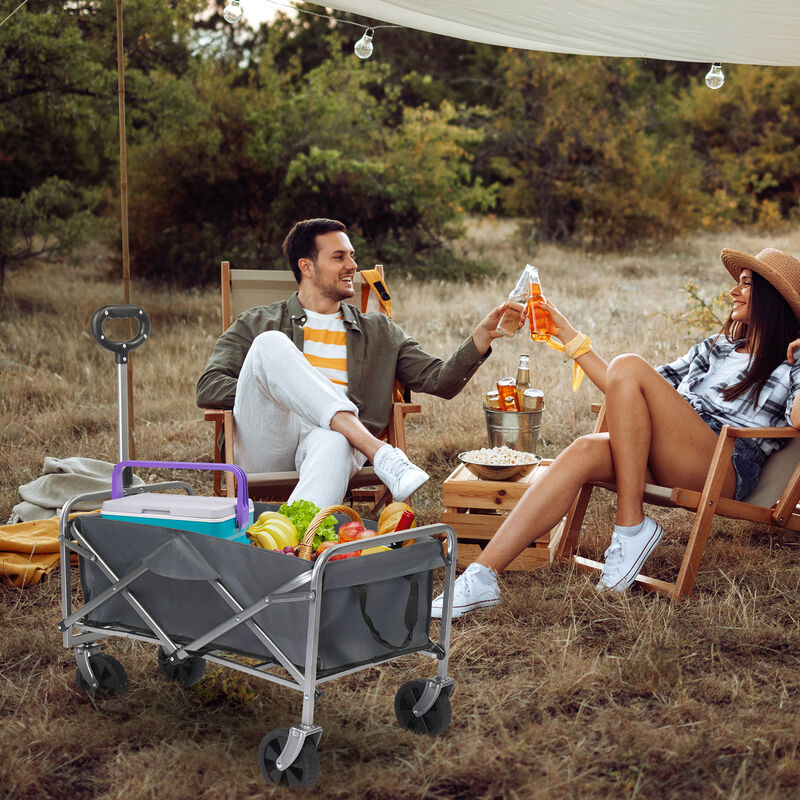 Garden Folding Cart Compact, Collapsible Cart for Convenient Transport of Gardening Tools & Supplies