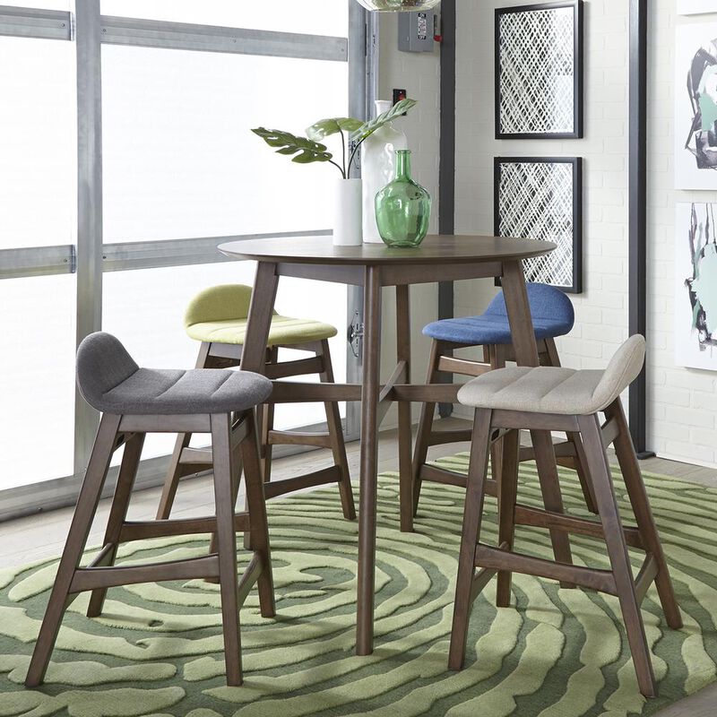 Liberty Furniture Space Savers 24 Inch Counter Chair - Blue (RTA)-Set of 2 in Satin Walnut image number 9