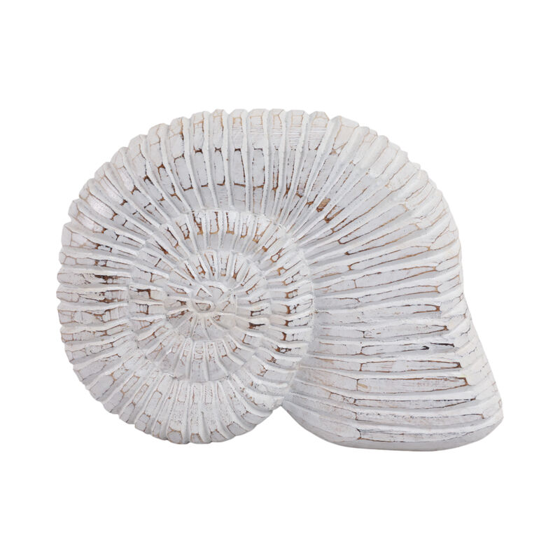 12" Wooden Snail Decor, Wht image number 3