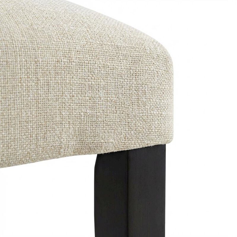 Fabric dining chair with plush backrest and comfortable seat image number 5