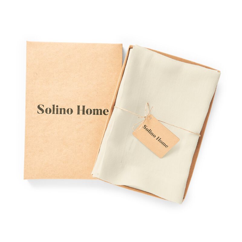 Solino Home Sonoma 100% Linen Dinner Napkins &ndash; Set of 4, 22 x 22 in, Machine Washable, Holiday and Everyday Dining