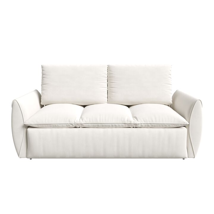 Merax 3-Seat Convertible Velvet  Sleeper Sofa