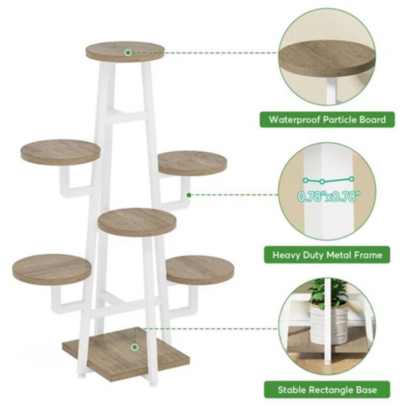 Modern Industrial Metal Frame 3-Tier Plant Stand &ndash; Perfect for Indoor Gardens