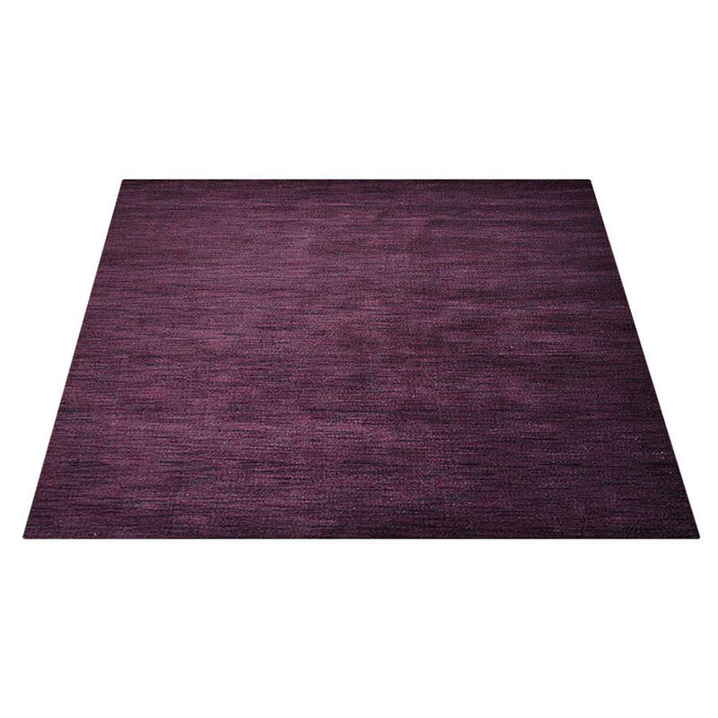 RUGSOTIC CARPETS HAND KNOTTED LOOM WOOL ECO-FRIENDLY AREA RUGS  - 10'x10', Square, Purple Color, Solid Plain Design, High Pile Handmade Anti Skid Area Rugs for Living Room, Bed Room (L00111) image number 2