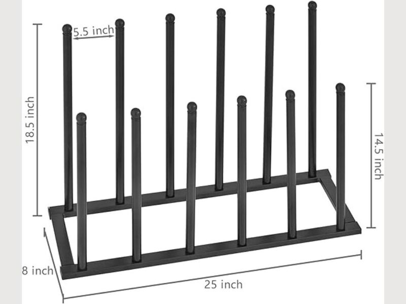 Entryway Metal Shoe Organizer 6 Pair Closet Storage Black Modern image number 2