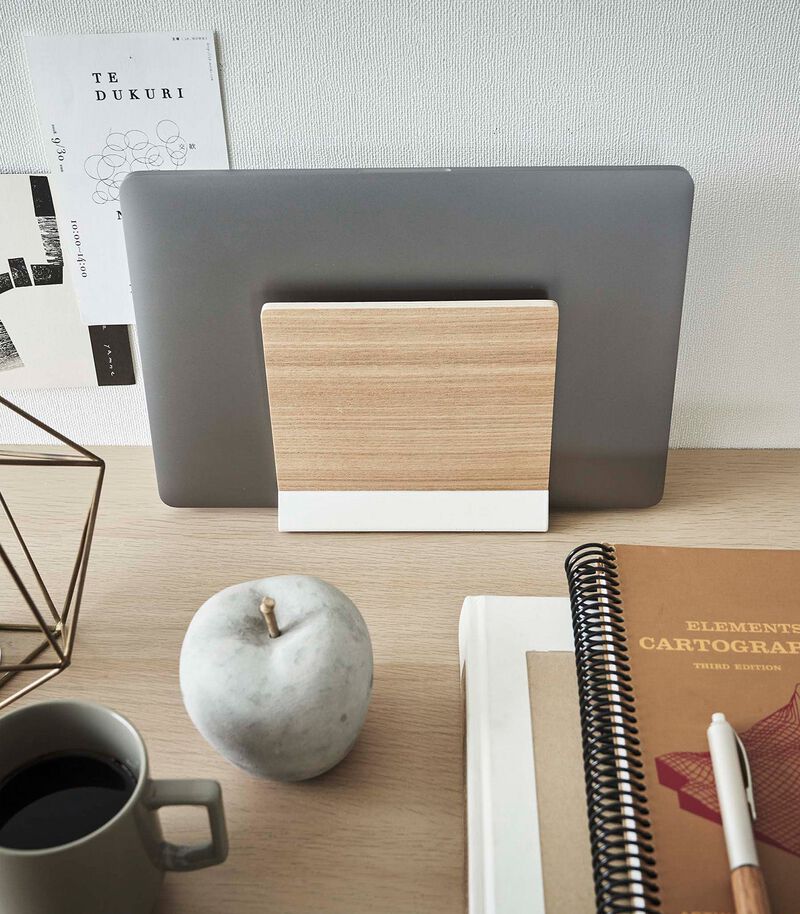 Slim Laptop Stand - Steel + Wood image number 2