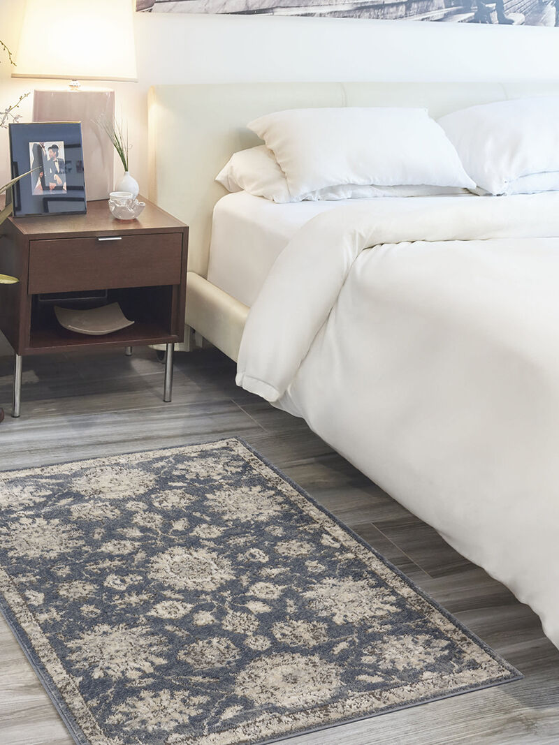 Quarry QUA06 Blue/Beige 3' x 5' Rug