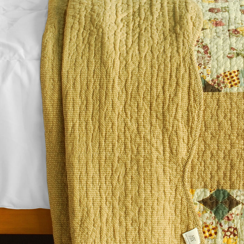 3PC Cotton Quilt Set Queen Vermicelli Quilted Bedding image number 3
