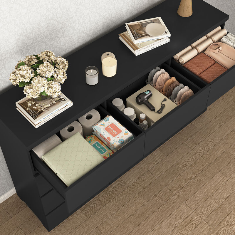 Flemwu 12 Drawers Double Dresser image number 6