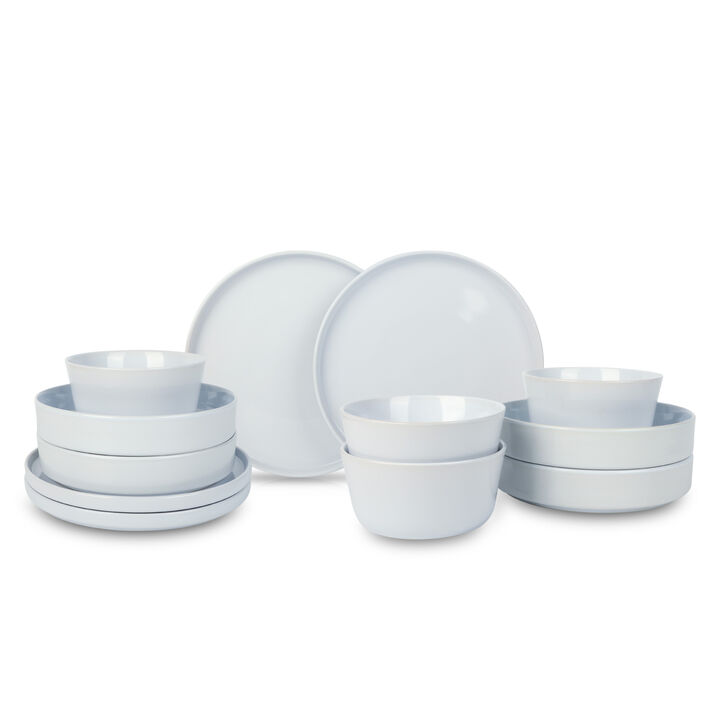Stone Lain Celina Stoneware 12 Piece Dinnerware Set with Dinner Bowls