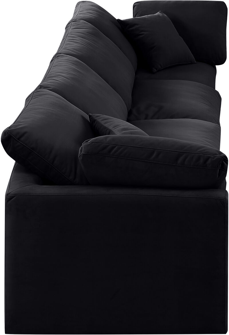 Meridian Furniture Indulge Black Velvet Modular Sofa image number 4