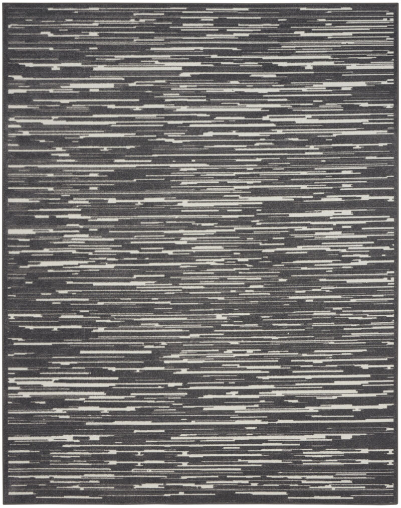HomeRoots 9' X 12' Gray Geometric Area Rug image number 0