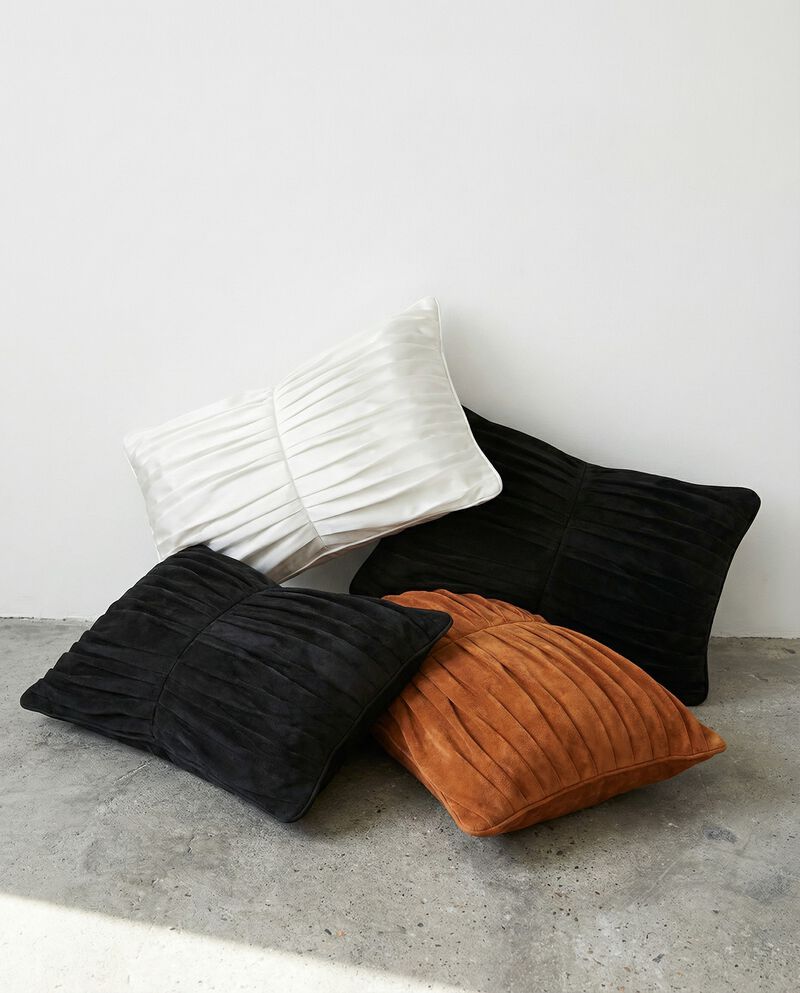 Pleated Cotton Suede Pillow image number 2
