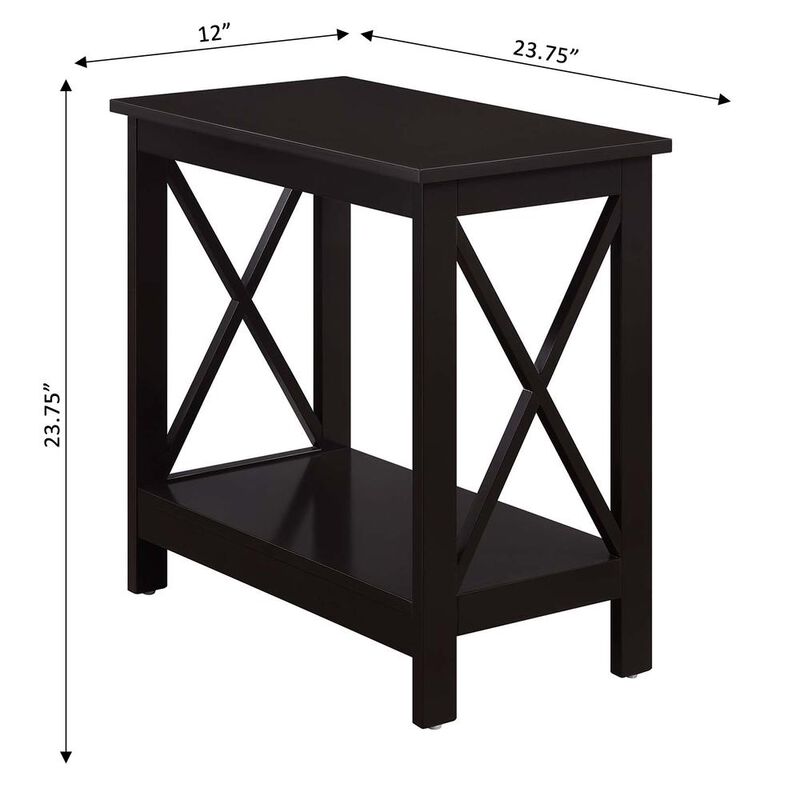 Convenience Concepts Oxford Chairside End Table with Shelf, S20-401