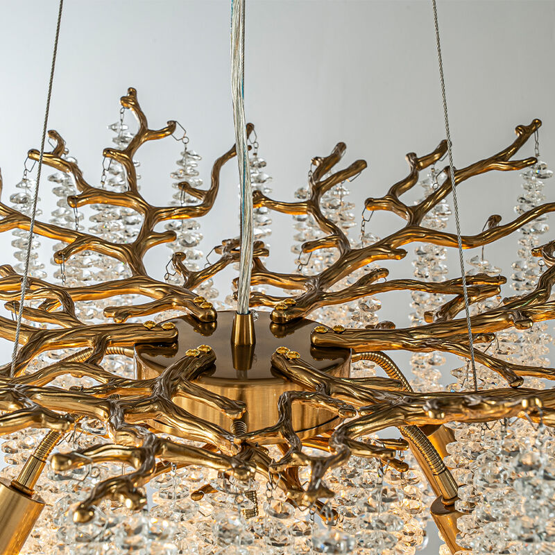 Modern Glam Crystal Chandelier Branch Style Pendant Ceiling Light for Dining Room Bedroom image number 4
