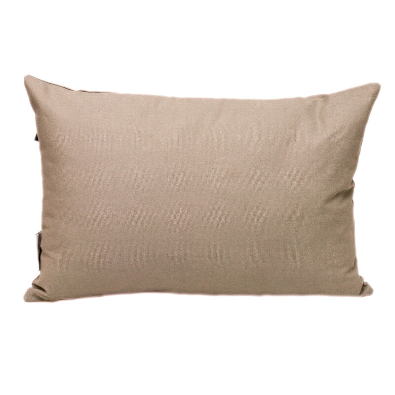 HomeRoots 12" X 18" Gray Cotton Throw Pillow image number 0