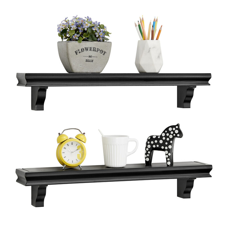 24 in Floating Display Ledge Shelves (Set of 2)