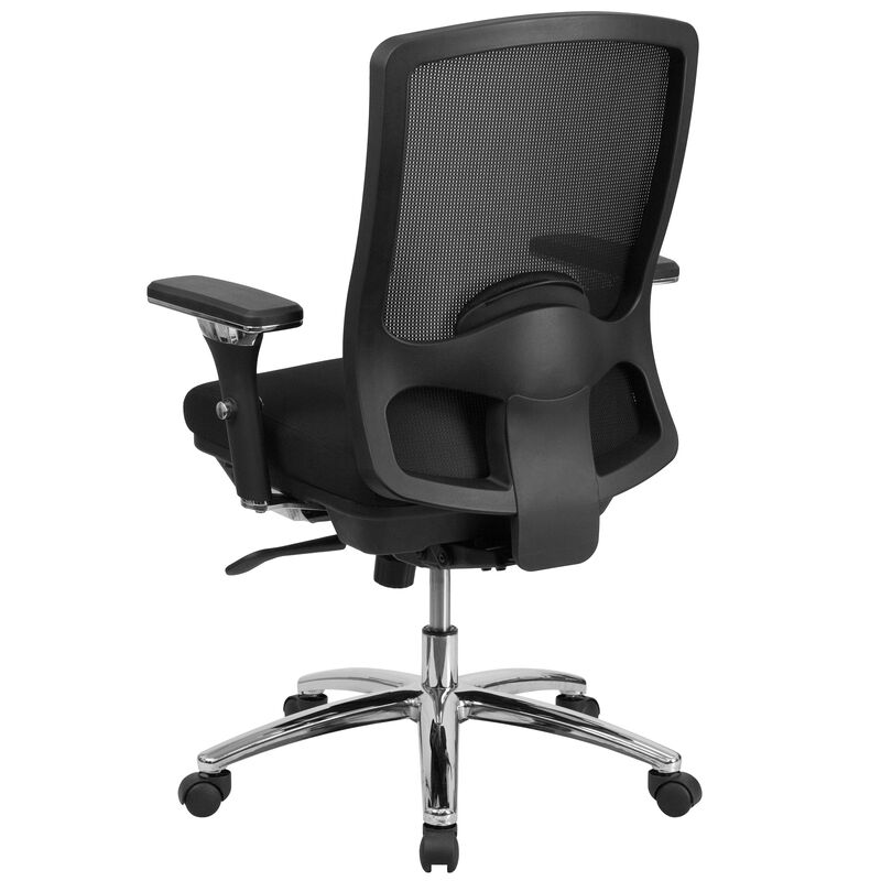HERCULES Series 24/7 Intensive Use Big & Tall 350 lb. Rated Black Mesh Multifunction Swivel Ergonomic Office Chair image number 7