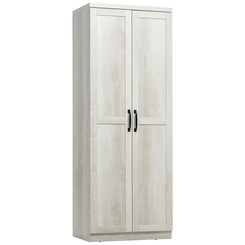 63" Rustic 2-Door Kitchen Freestanding Storage Cabinet Pantry Shelves, Brown