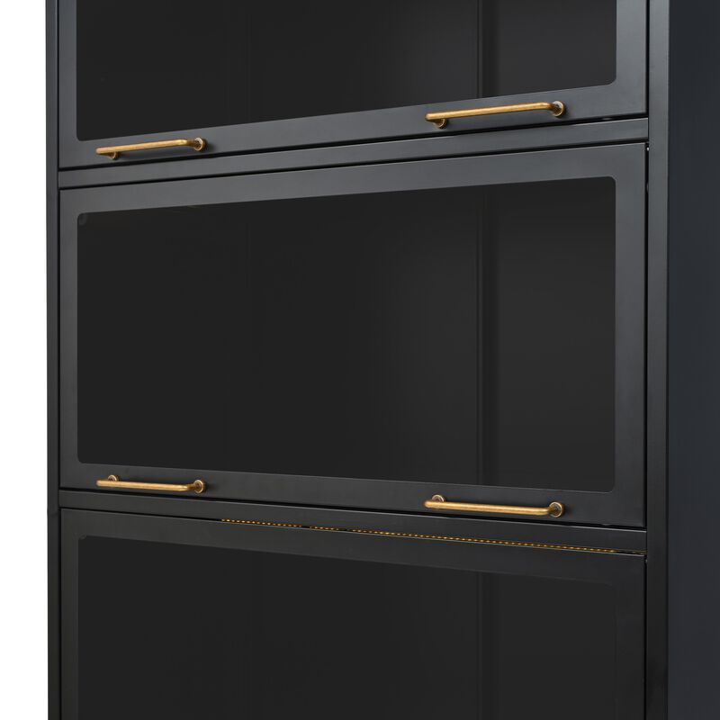 Wimnux Modern LED Lighted Metal Display Cabinet image number 3