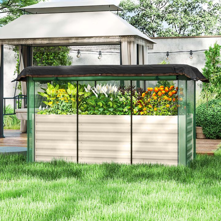 Hivvago Steel Planter Box with Shade Cloth