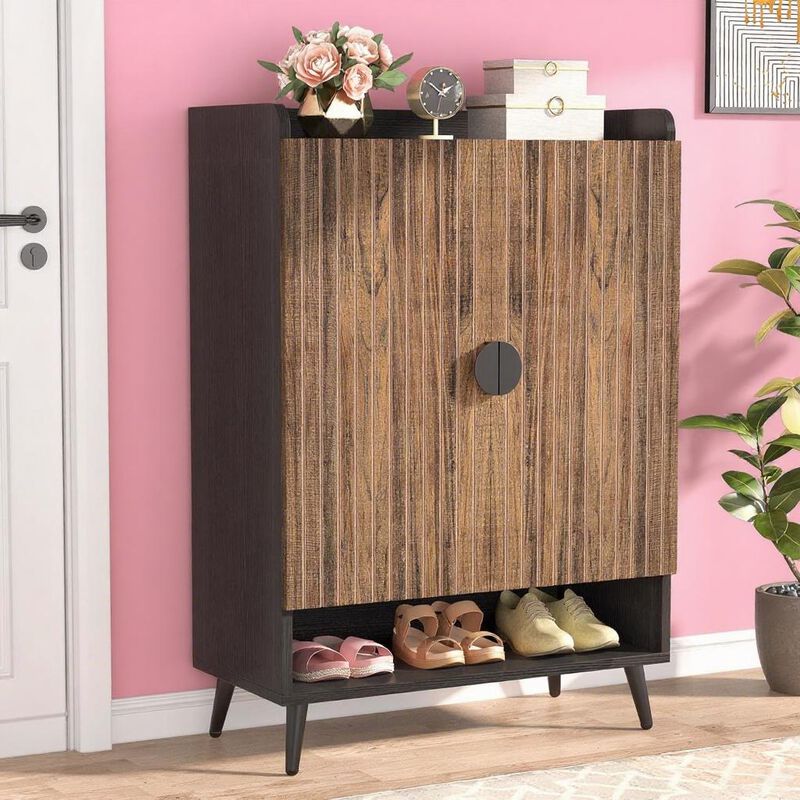 Modern Shoe Cabinet with Doors for Entryway & Hallway Storage image number 4