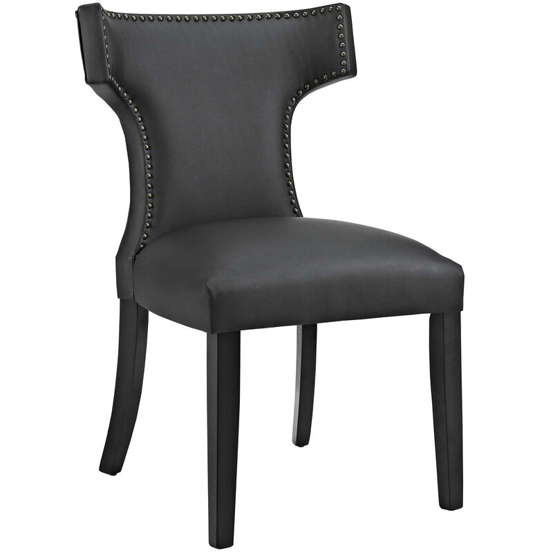 Curve Dining Side Chair Vinyl Set of 2 image number 1