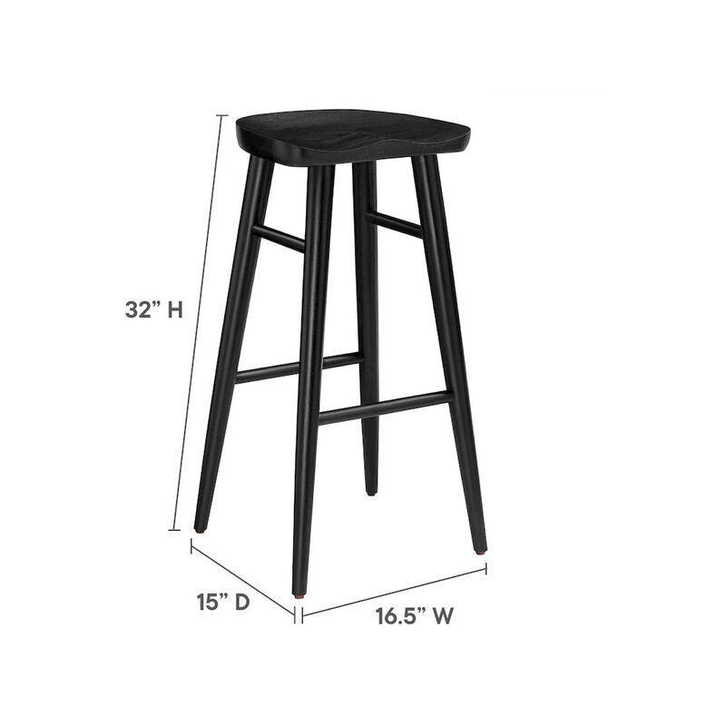 Saville Backless Wood Bar Stools Set of 2 image number 2