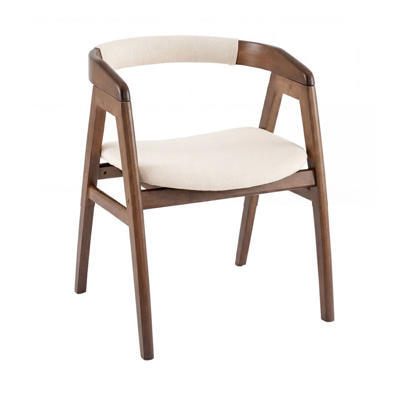 Modern Wicker Dining Chair with Padded Seat and Curved Back image number 3