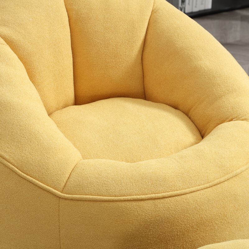 GOODSILO Super Soft High Pressure Foam Bean Bag Sofa Chair with Footrest for Ultimate Comfort and Relaxation in Any Room image number 9