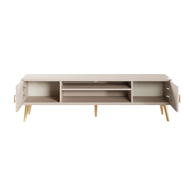 Haley Large TV Stand in White