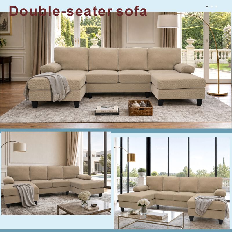 Kunfip upholstery U-Shaped Sofa image number 3