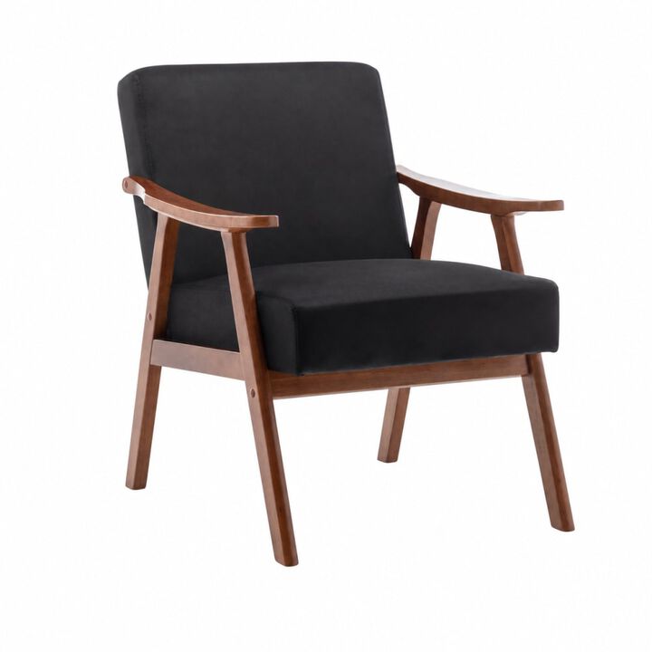 GOODSILO Mid-Century Modern Accent Chair, Wingback Lounge Chair with Thick Backrest for Living Room, Bedroom and Reading Spaces