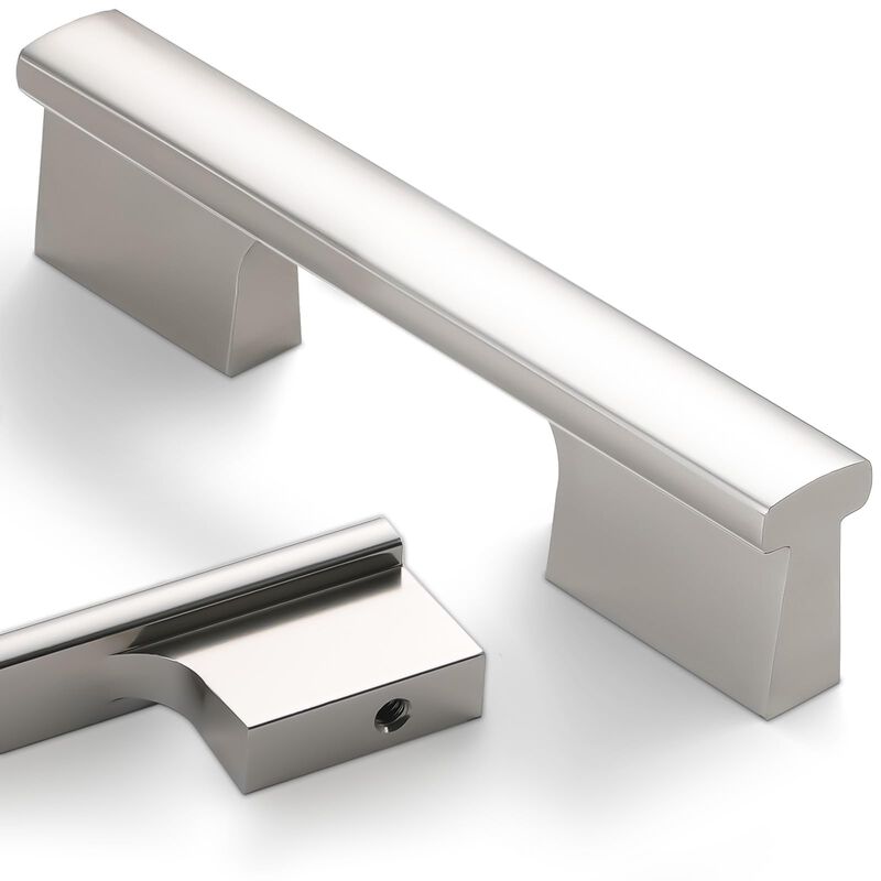 Amasideca 10 Pack Brushed Satin Nickel Cabinet Pulls 3 Inch Hole Centers Kitchen Cabinet Handles Drawer Pulls Cabinet Hardware