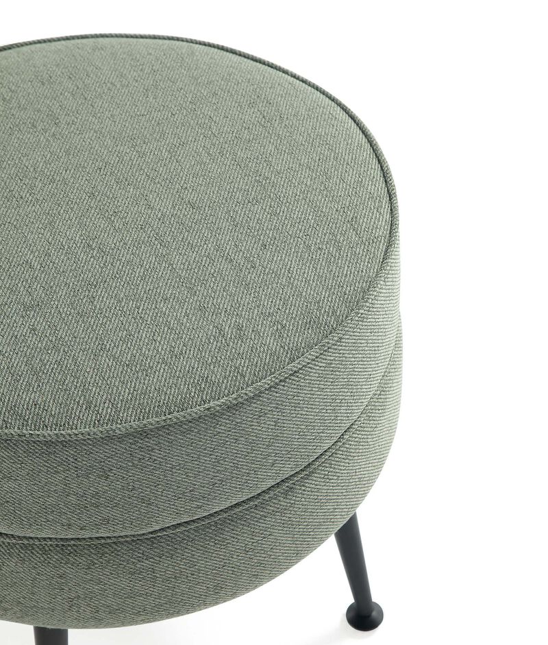 Bailey Green and Black Ottoman