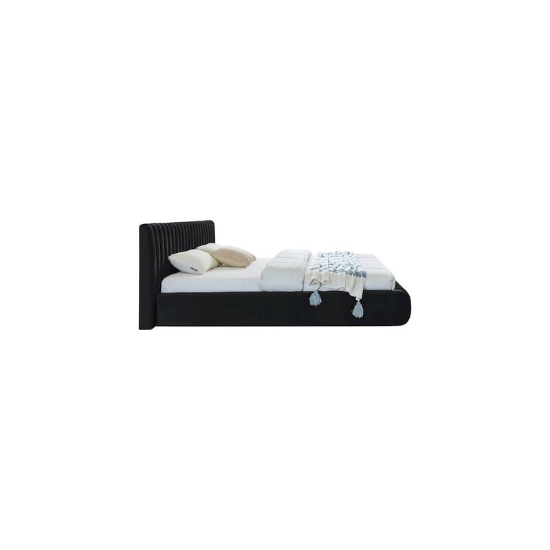 Meridian Furniture Nico Black Velvet Queen Bed
