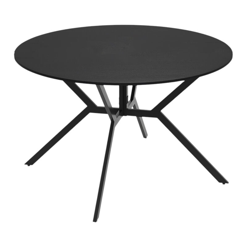Extendable Round Kitchen Dining Table with Folding Drop Leaves image number 0