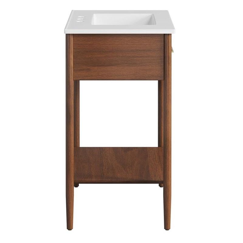 Modway EEI-6662-WAL-WHI Zaire 30" Bathroom Vanity, Walnut White image number 1