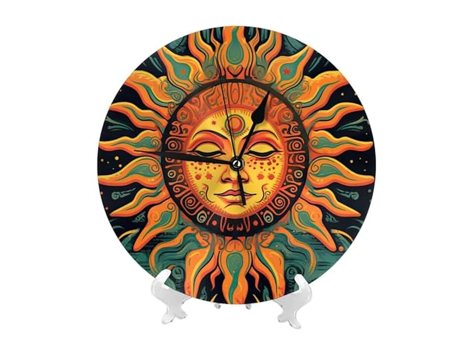 Retro Mexican Sun Style Laundry Wall Clock 10 Inch Silent Non Ticking