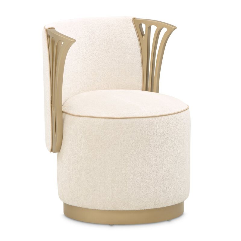 Michael Amini La Terrazza Vanity Chair - Creamy Pearl image number 0