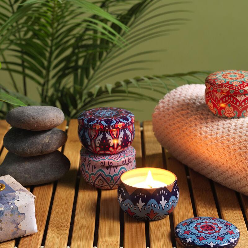 4-Pc. Travel Candle Gift Set - Coconut, Vanilla, Lavender, Citrus Scents image number 3