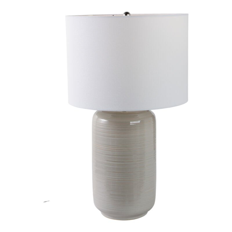 26" Ceramic Table Lamp, Beige image number 1