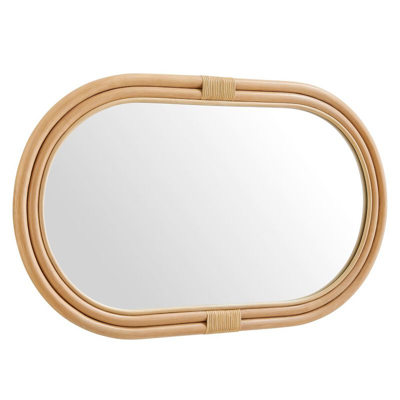 Corsica Oval Rattan Wall Mirror image number 3